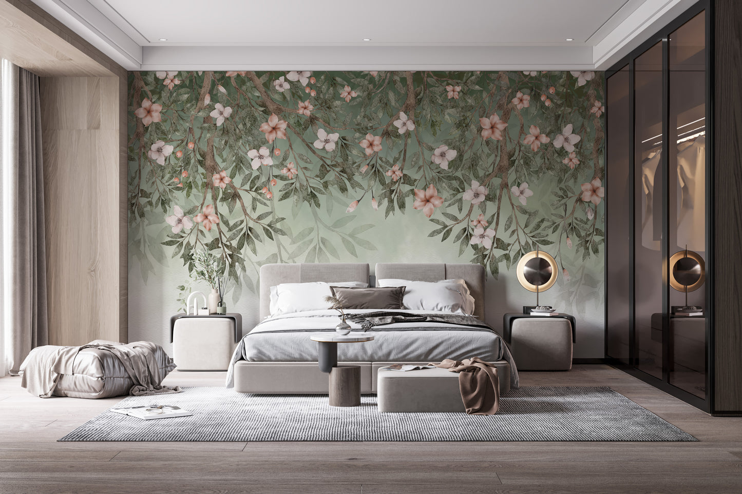 Hanging Flowers Wall Mural