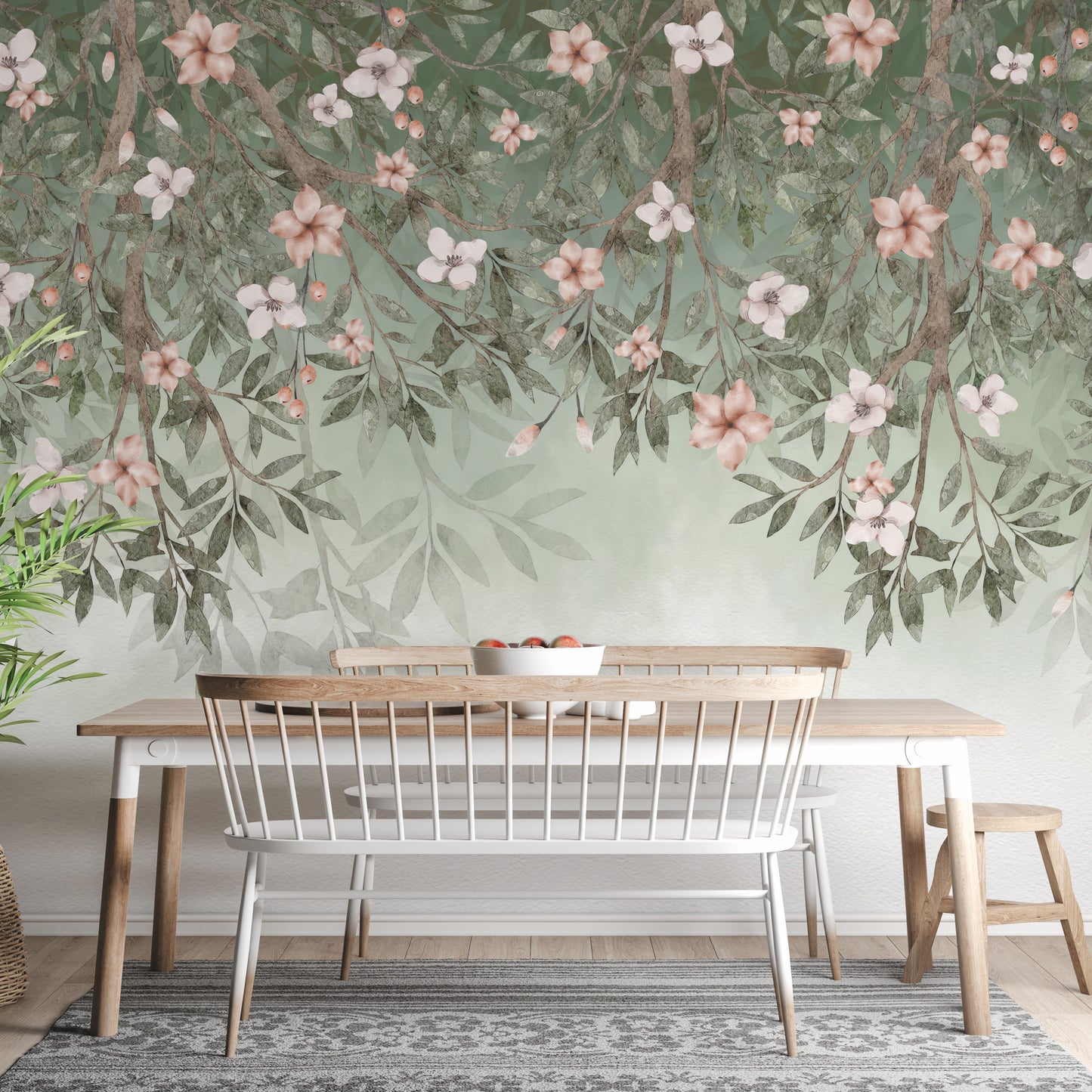 Hanging Flowers Wall Mural