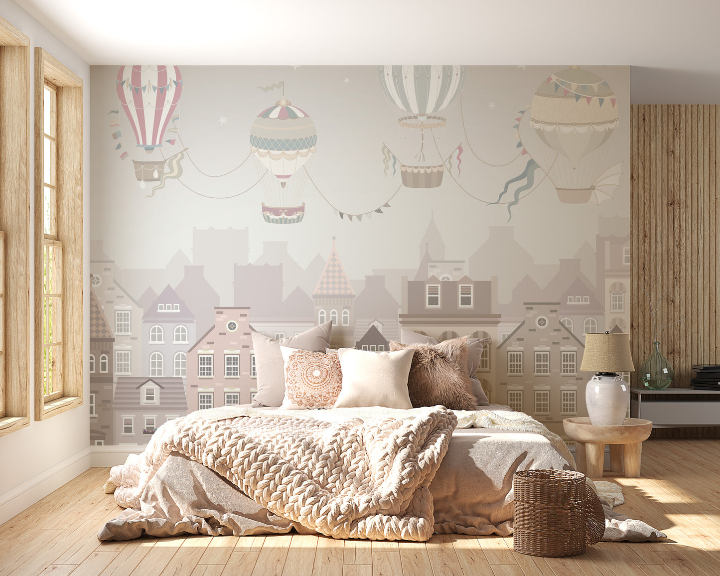 Vintage Balloon Voyage Wall Mural