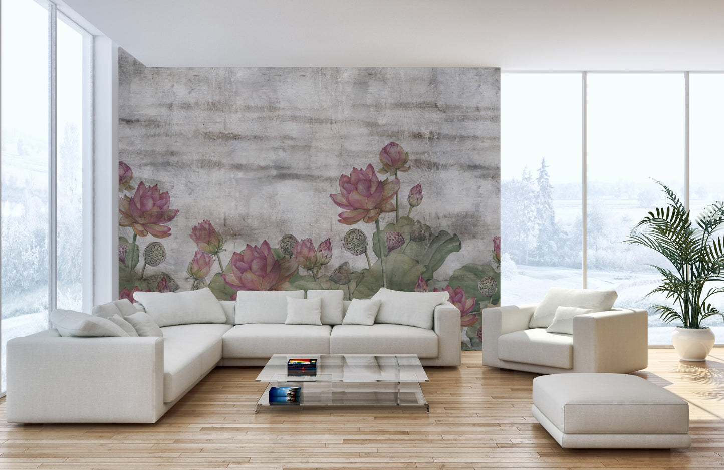 Lotus Elegance Wall Mural