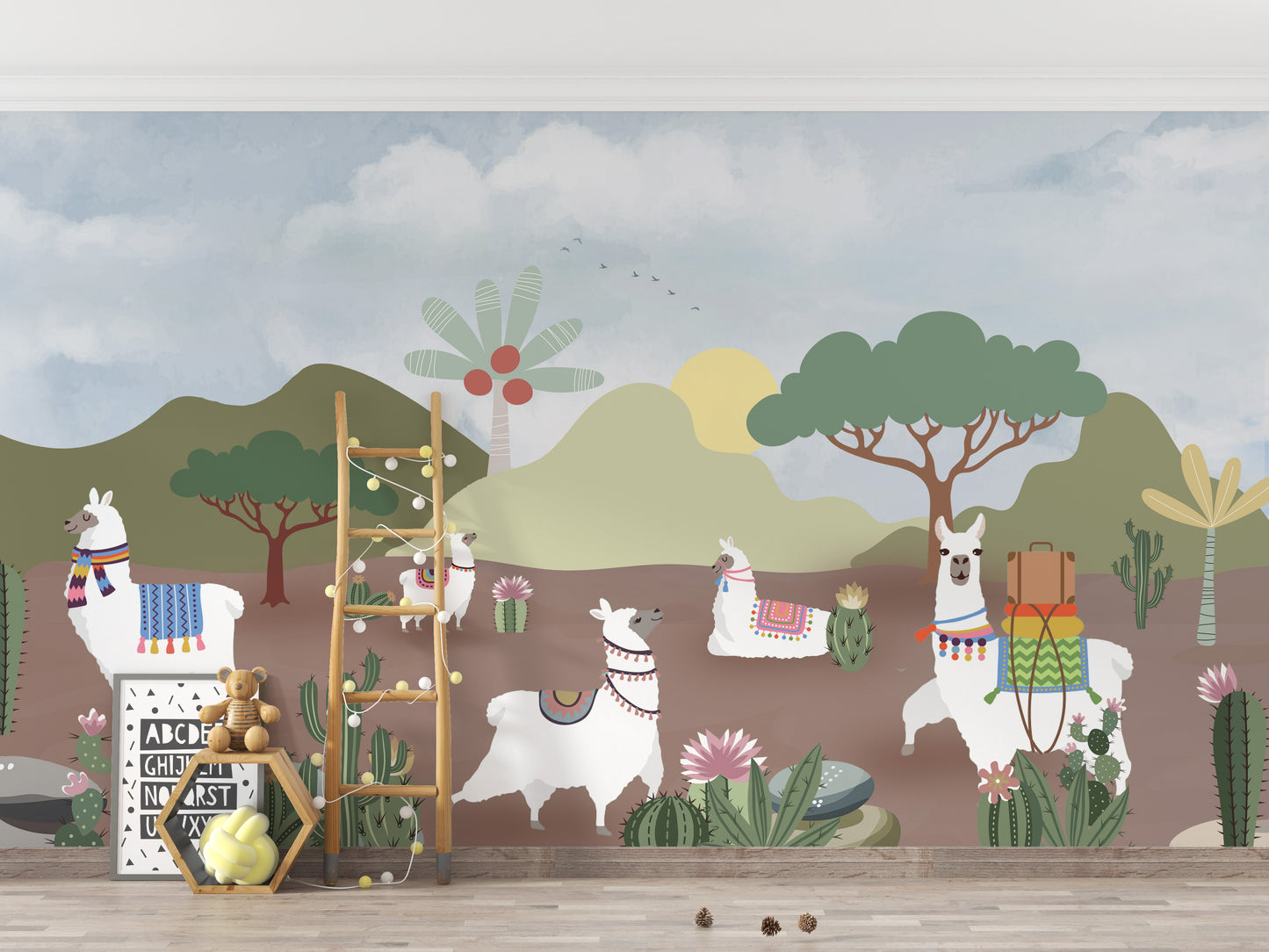 Alpaca Desert Wall Mural