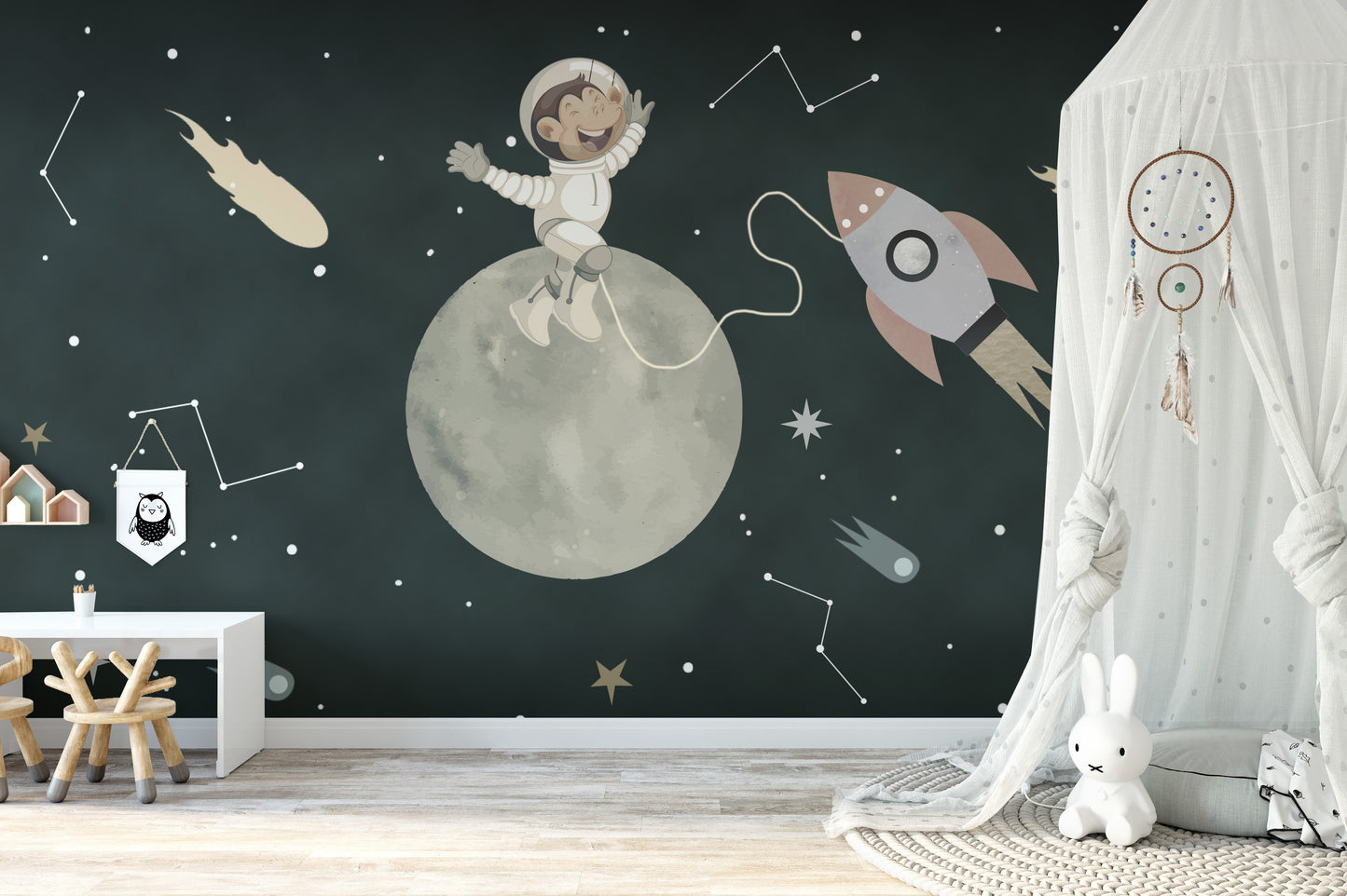 Space Pup Odyssey Wall Mural