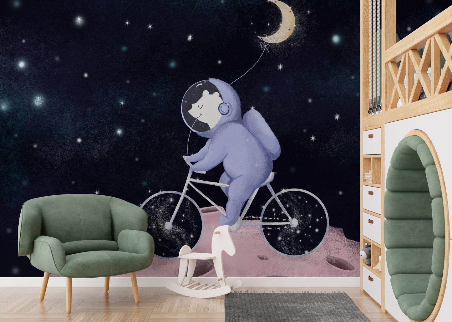 Moonlight Friends Wall Mural