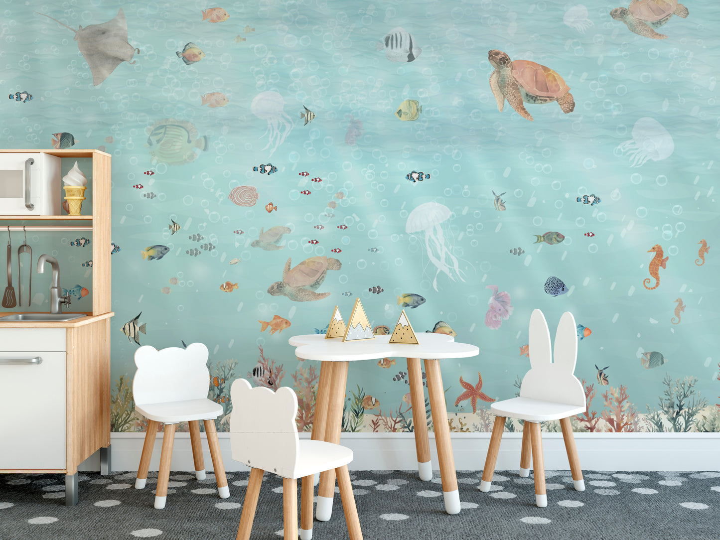 Underwater Marine Life Wallpaper Mural