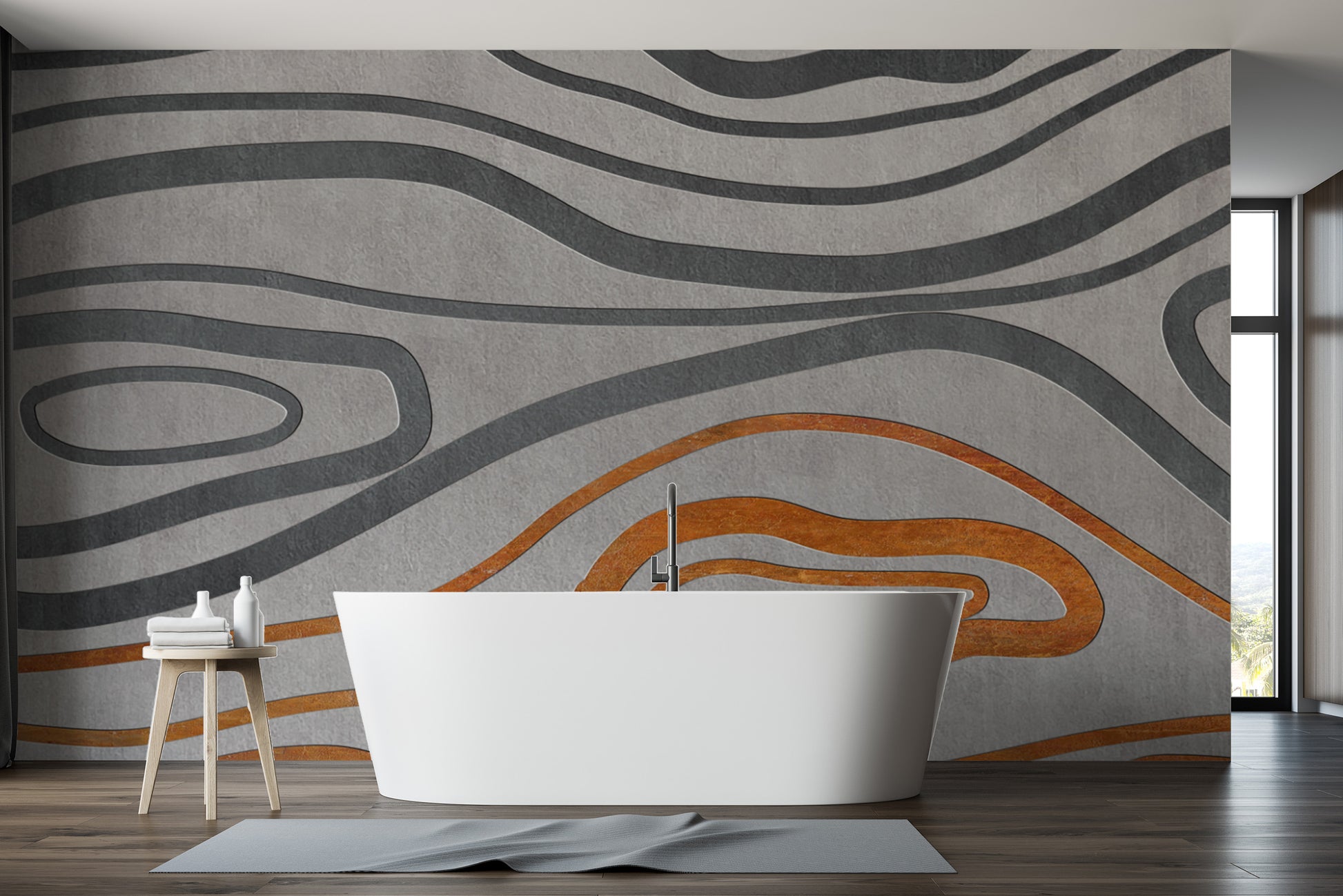 Textured wall art wallpaper for modern interiors
