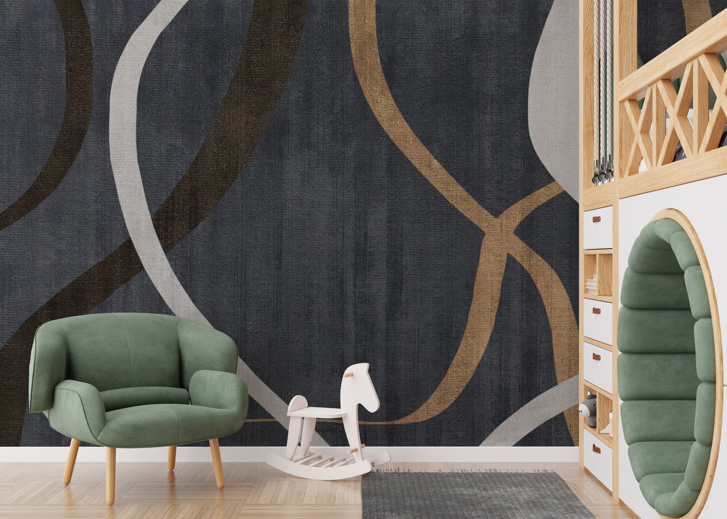 Elegant geometric abstract wallpaper for walls
