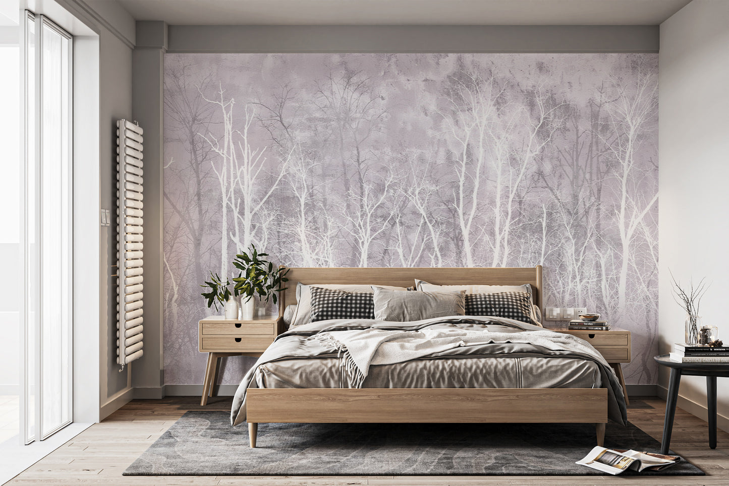 Misty Winter Forest Wall Mural