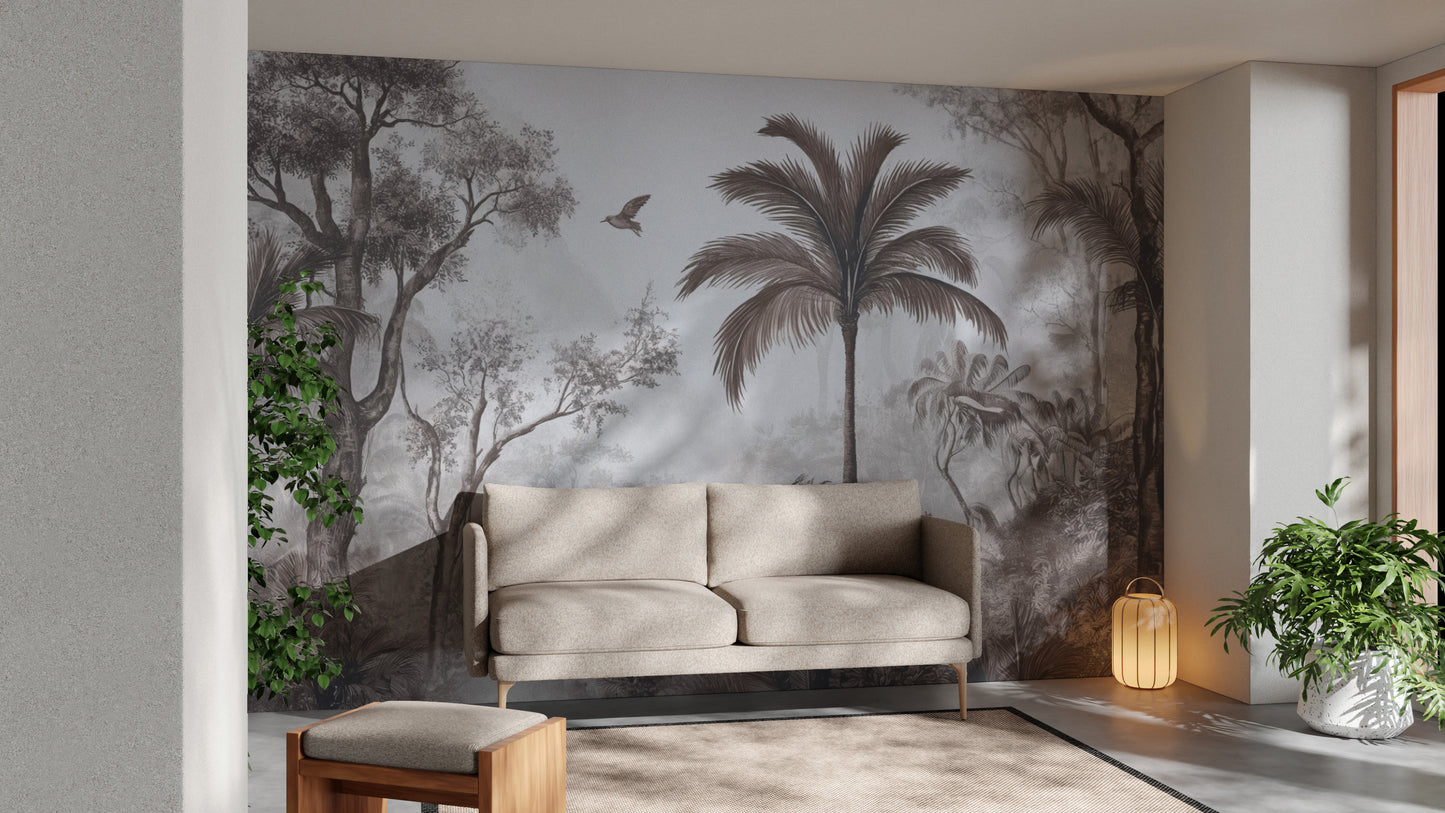 Vintage Tropical Jungle Wall Mural