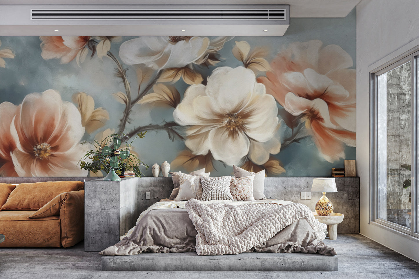 Elegant Watercolor Floral Wallpaper Mural