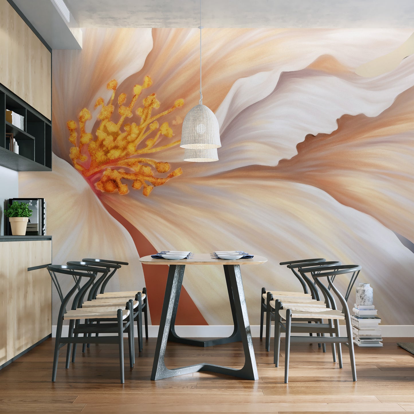 Elegant Oversized Floral Wall Mural