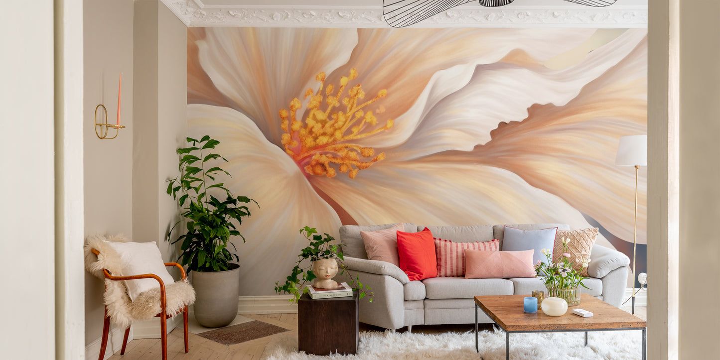 Elegant Oversized Floral Wall Mural