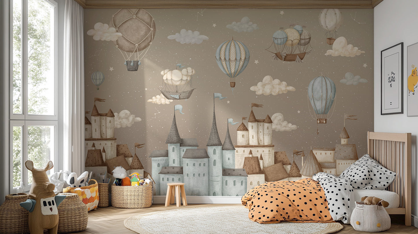 Magical kingdom wallpaper with whimsical details
