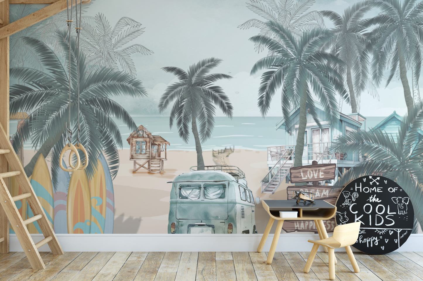 Vintage Coastal Beach Wallpaper