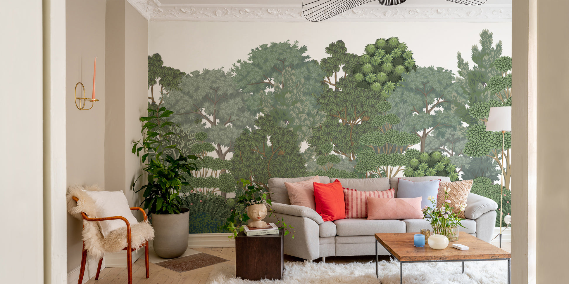 Nature-inspired botanical jungle wallpaper for walls
