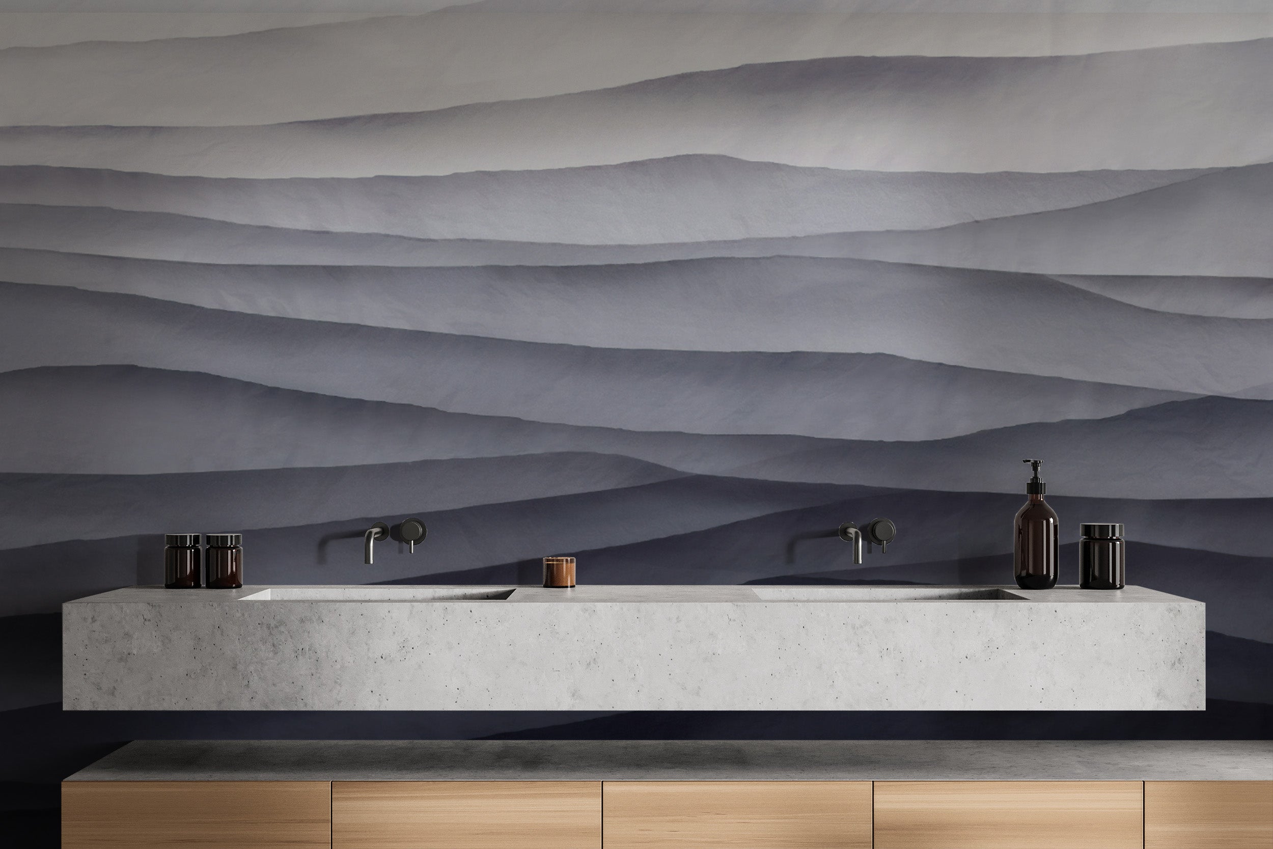 Contemporary abstract wall design mural
