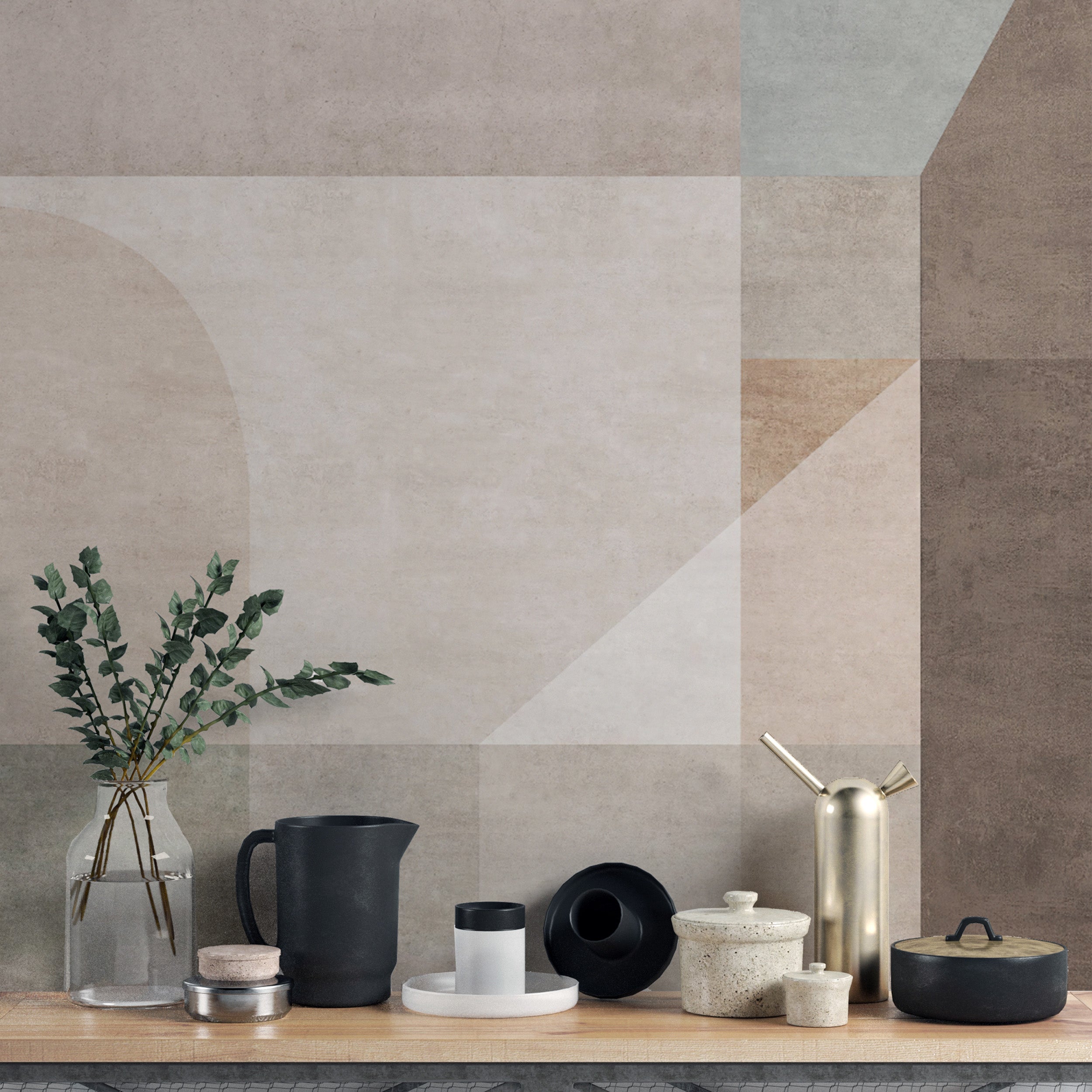 Sophisticated minimalist wallpaper with textured finish
