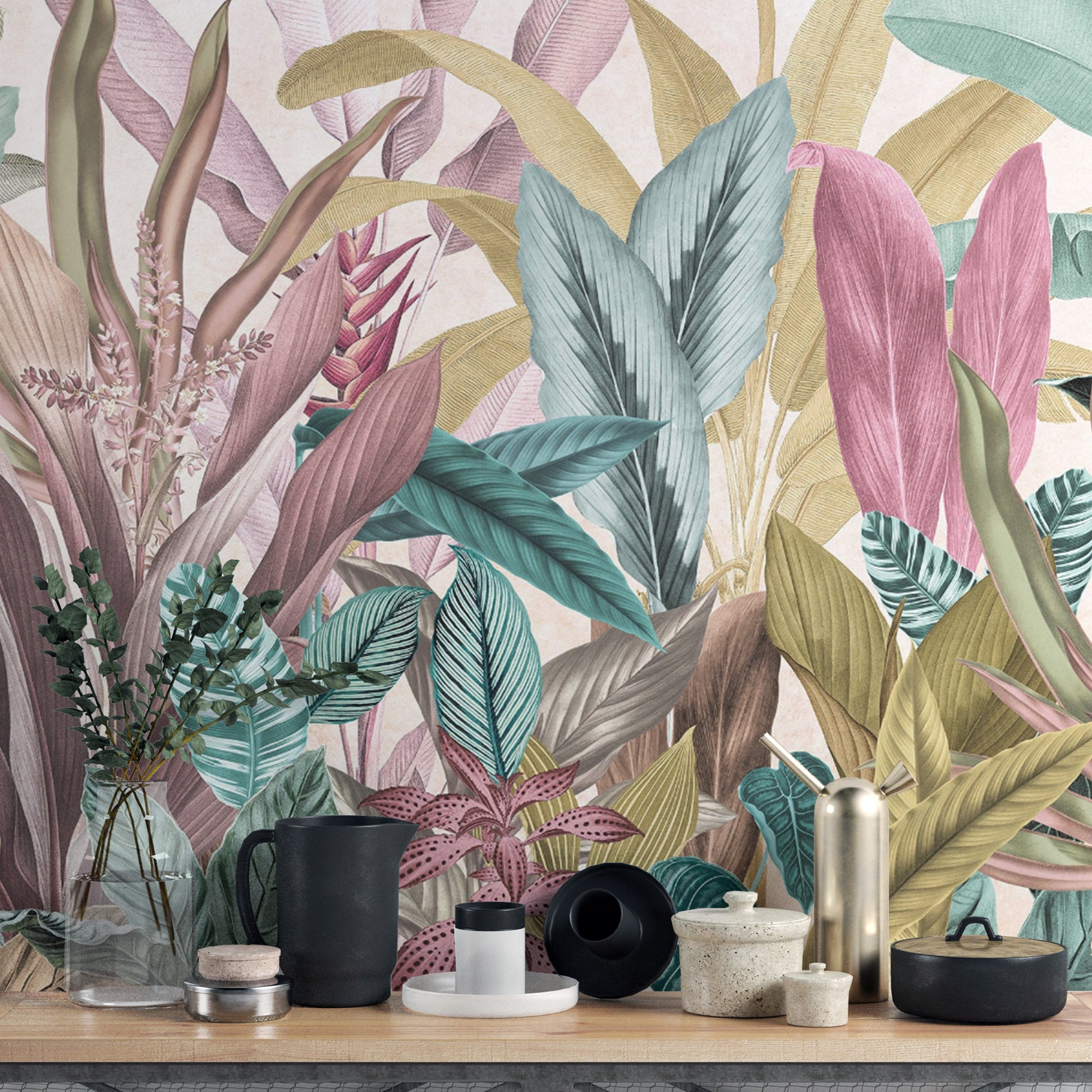 Nature-inspired tropical wallpaper for walls






