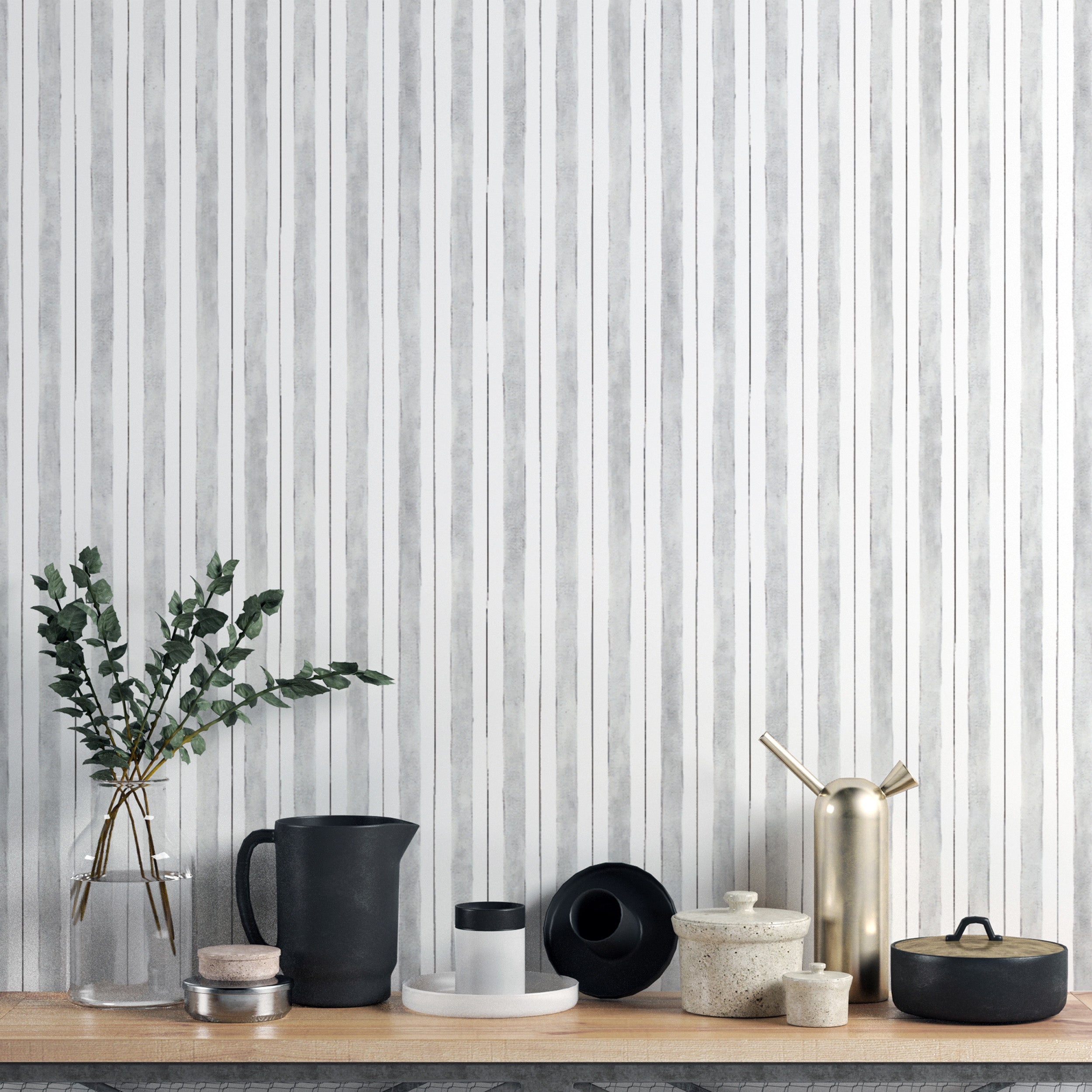 Neutral Tone Grey and White Wallpaper
