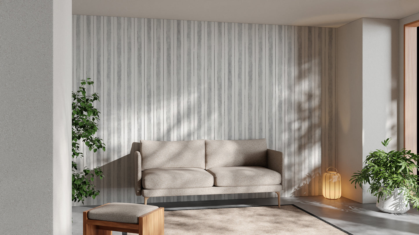 Contemporary Grey and White Wall Design
