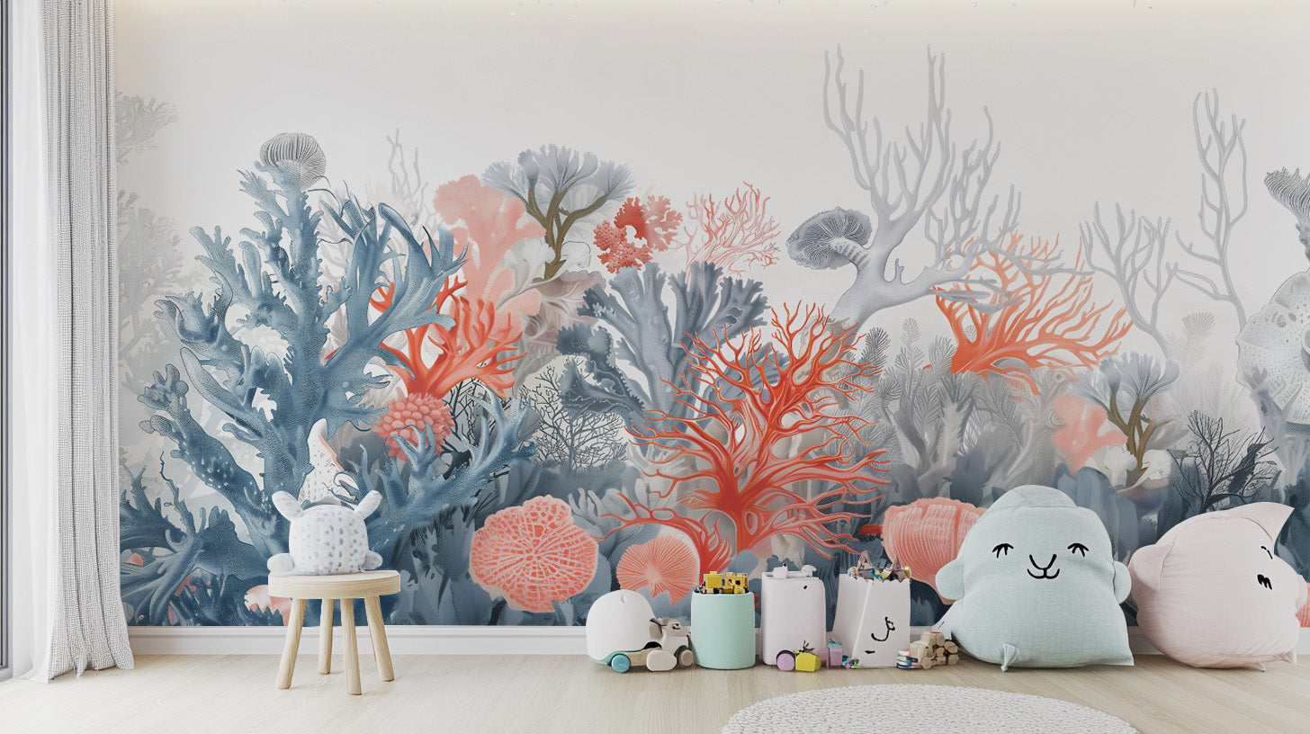 Aqua Gardens wallpaper showcasing vibrant underwater coral.