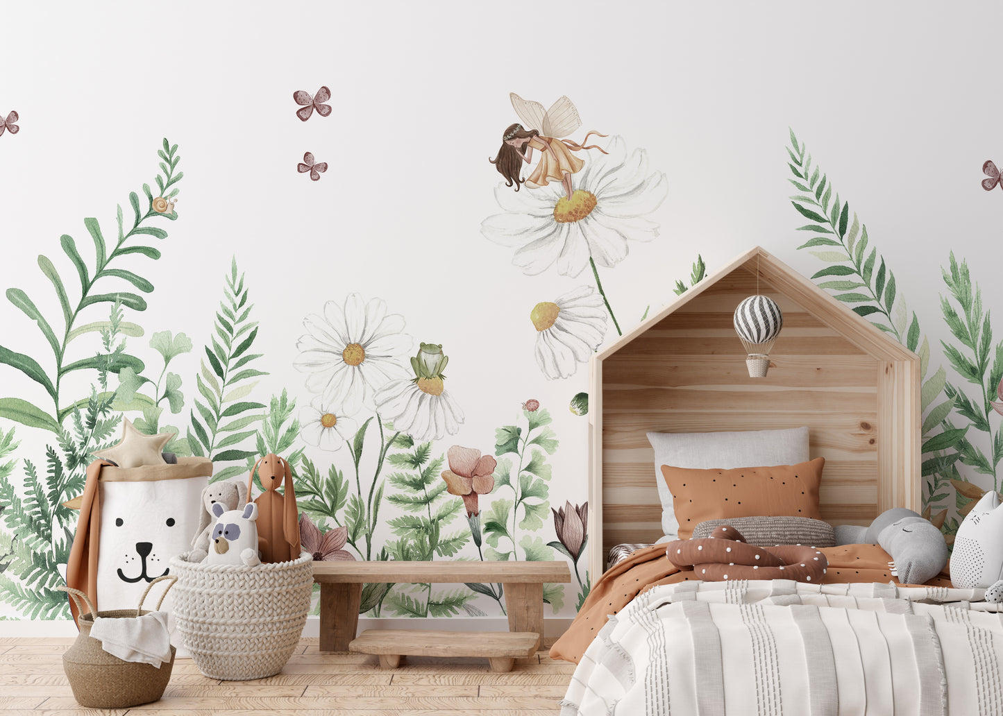 Fairy Garden Flowers Wallpaper Murals