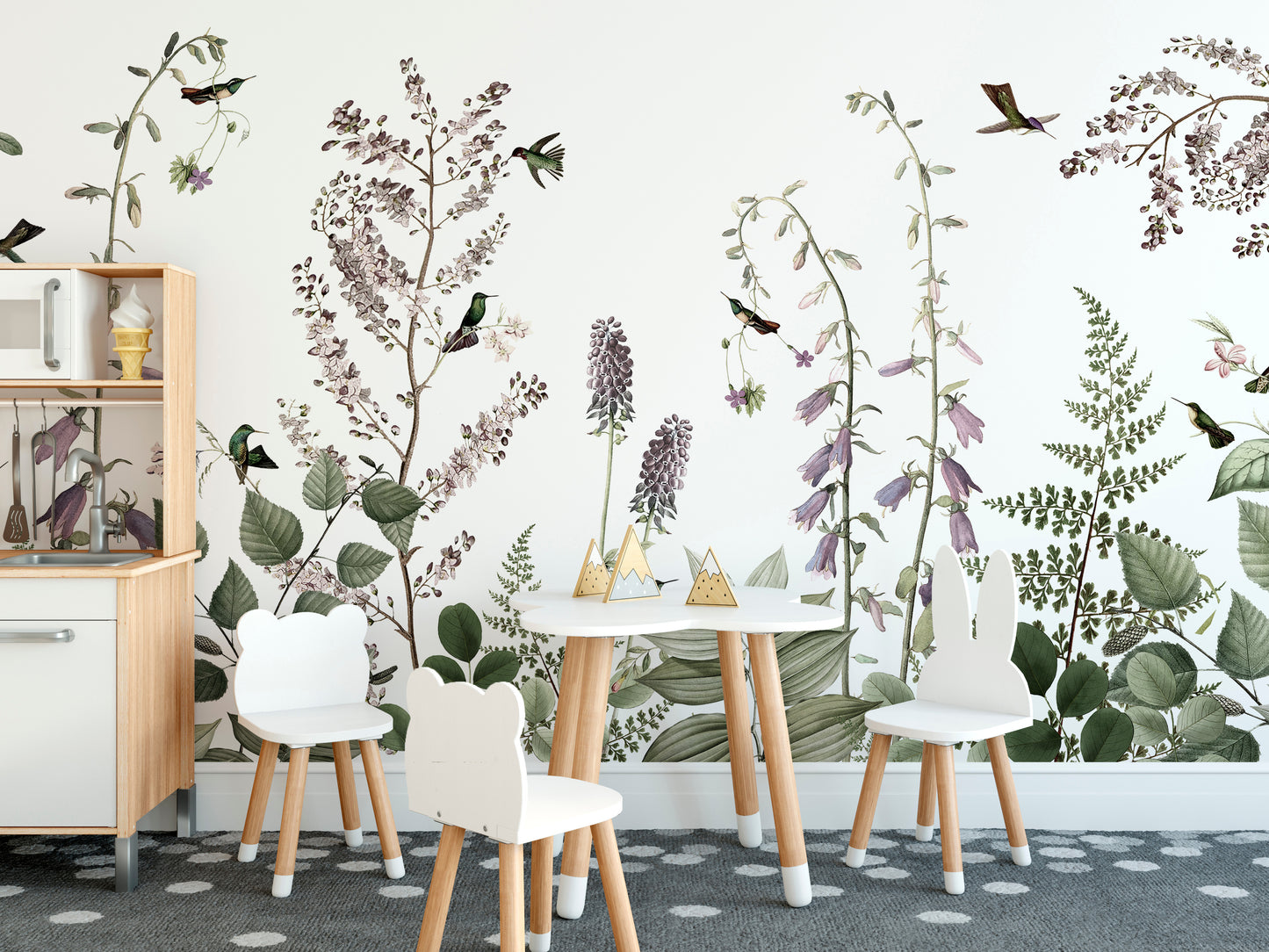 Hummingbird Hedge Wall Mural