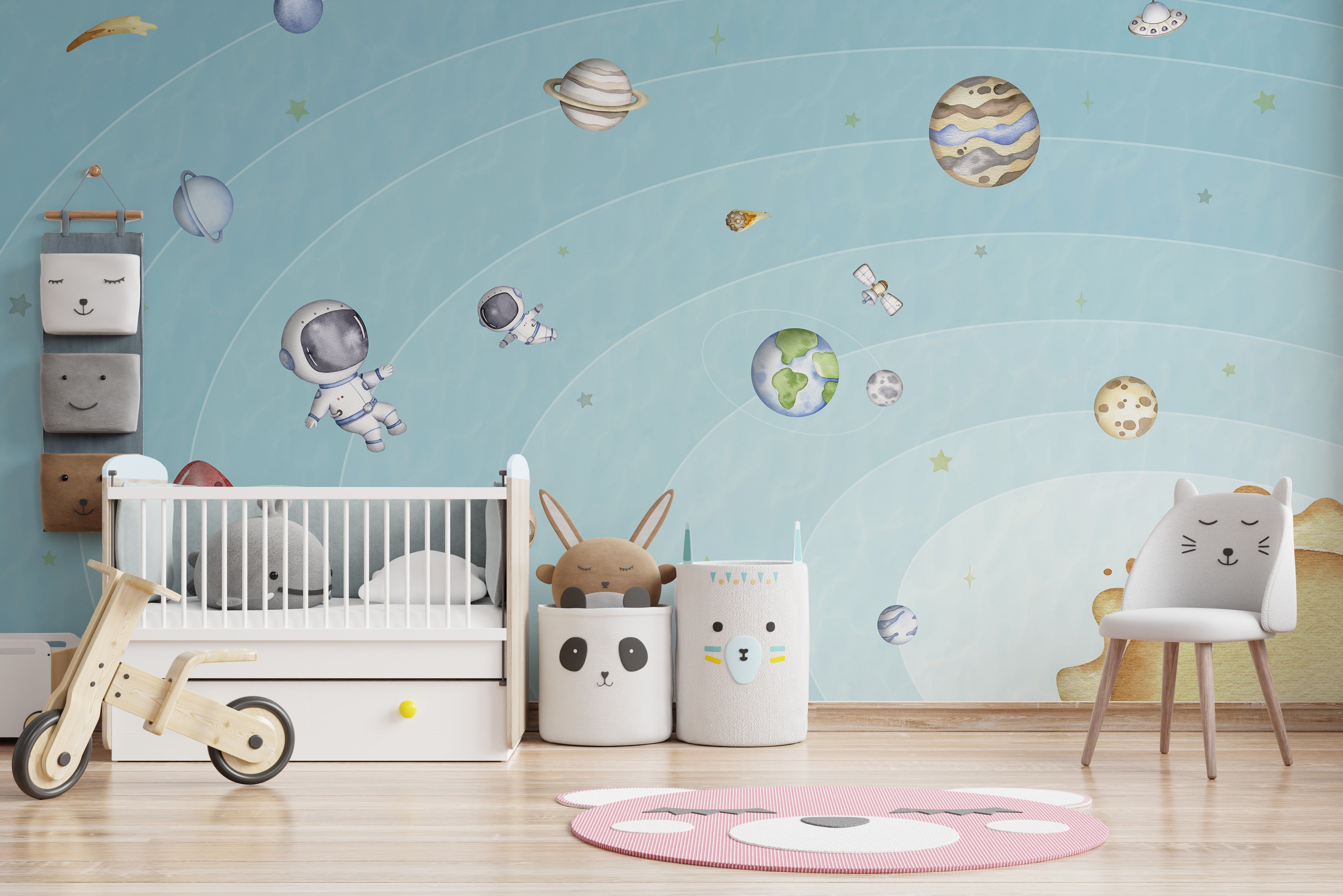 Space Joy Light Wallpaper Mural for kids