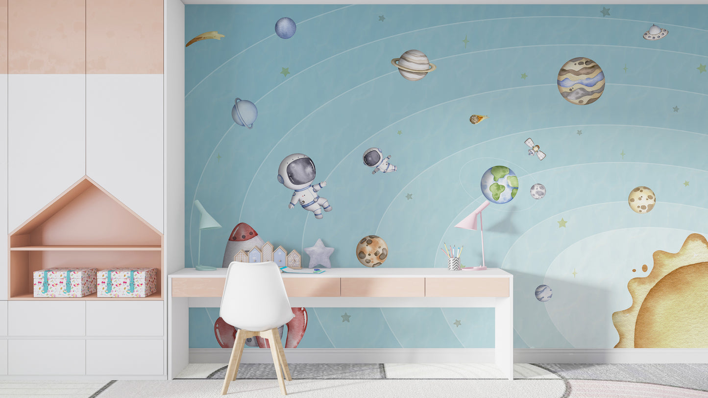 Space Joy Light Wall Mural