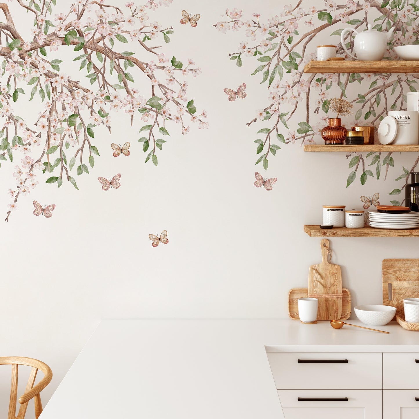 Blooming Blossom Light Pink Color Wallpaper