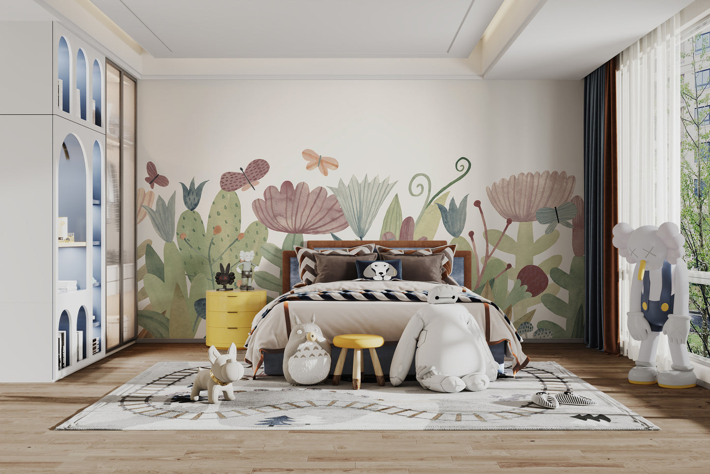 Watercolour Wildflower Wall Mural