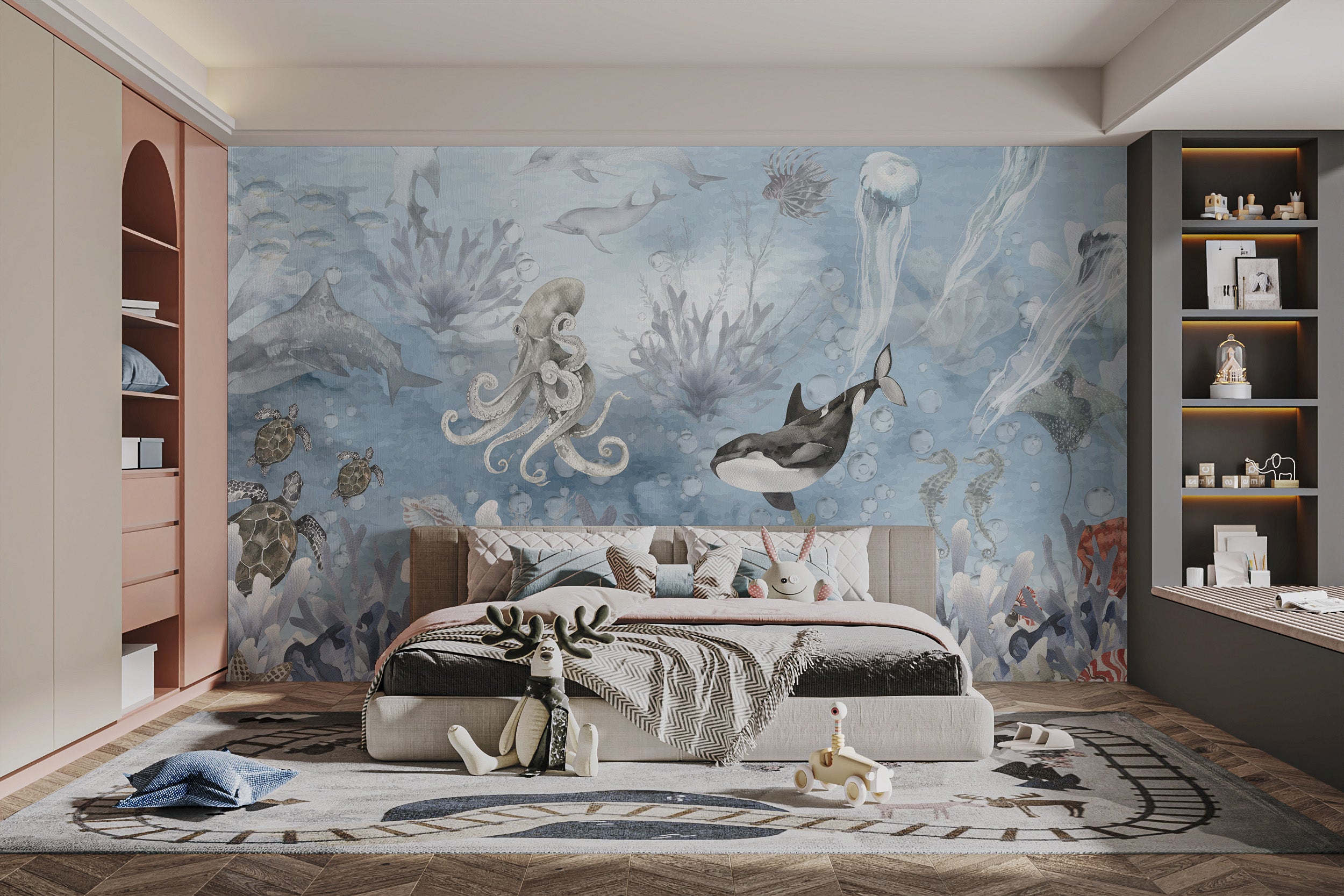 Marine Life Meets Mythology Wall Decor
