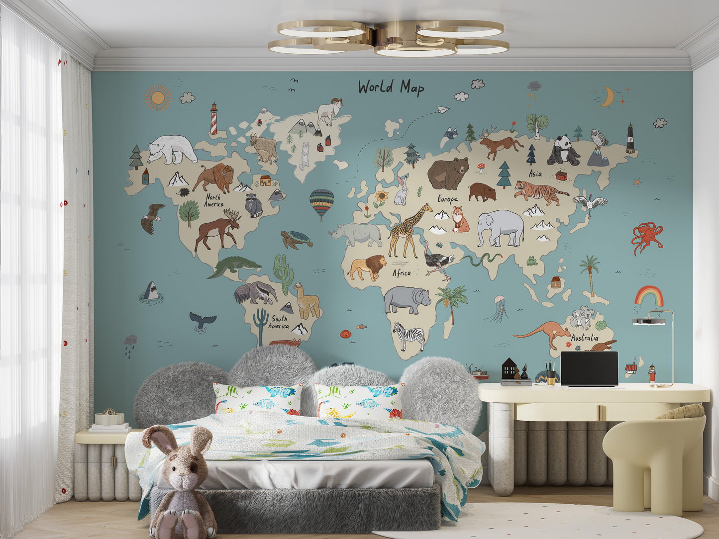 Animal Adventure Atlas Mural