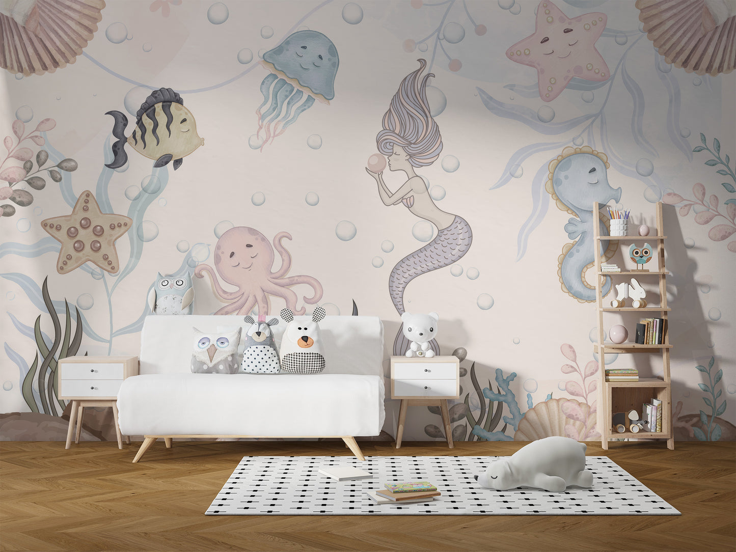 Ocean Creatures Kids Wallpaper
