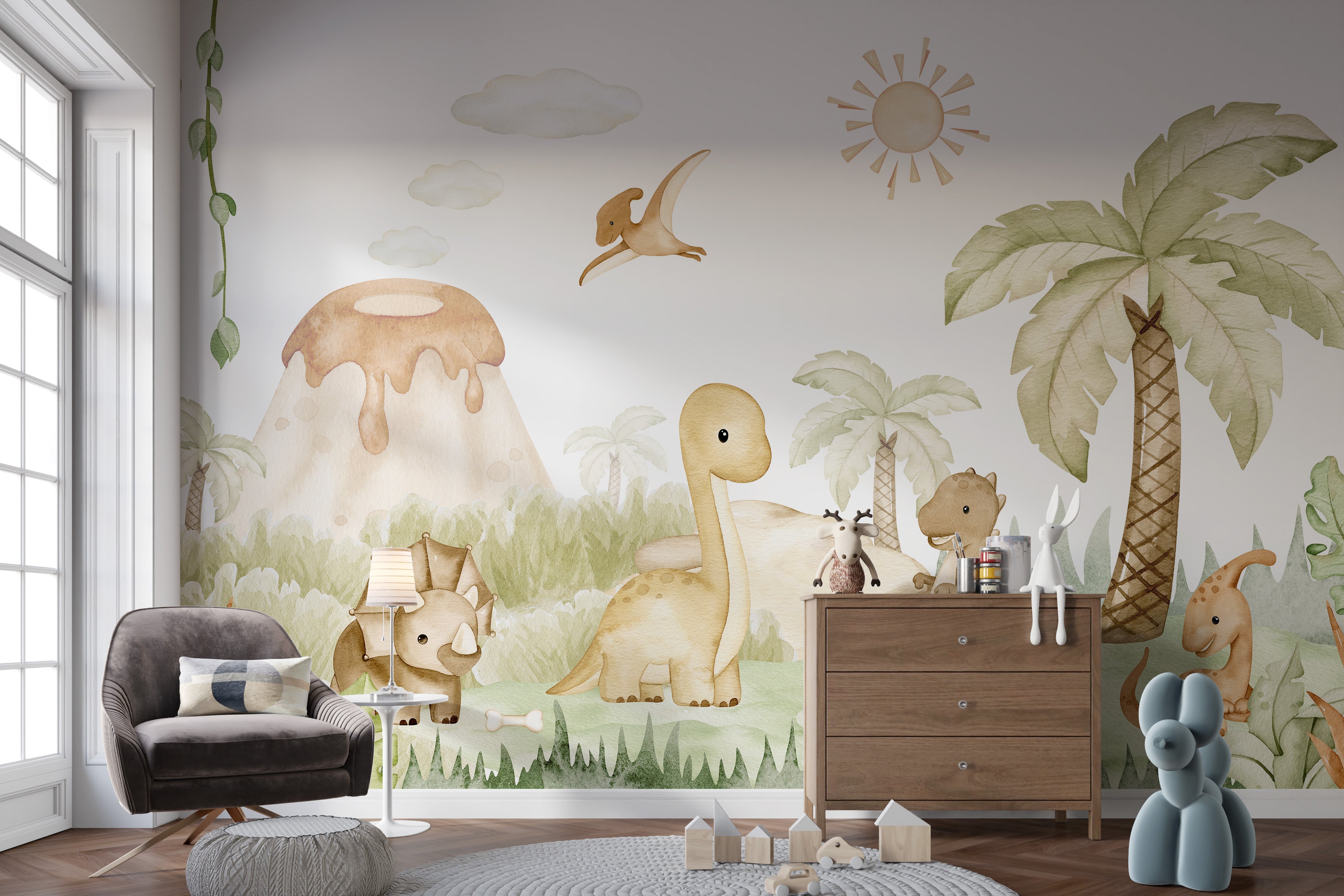 Whimsical dino baby wall decor for nurseries