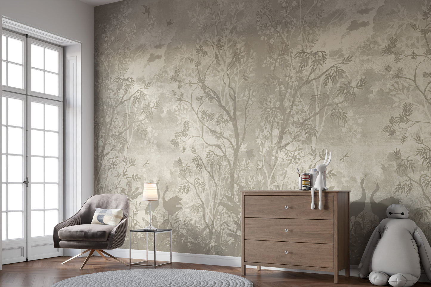 Moonlit Aves Wallpaper Mural