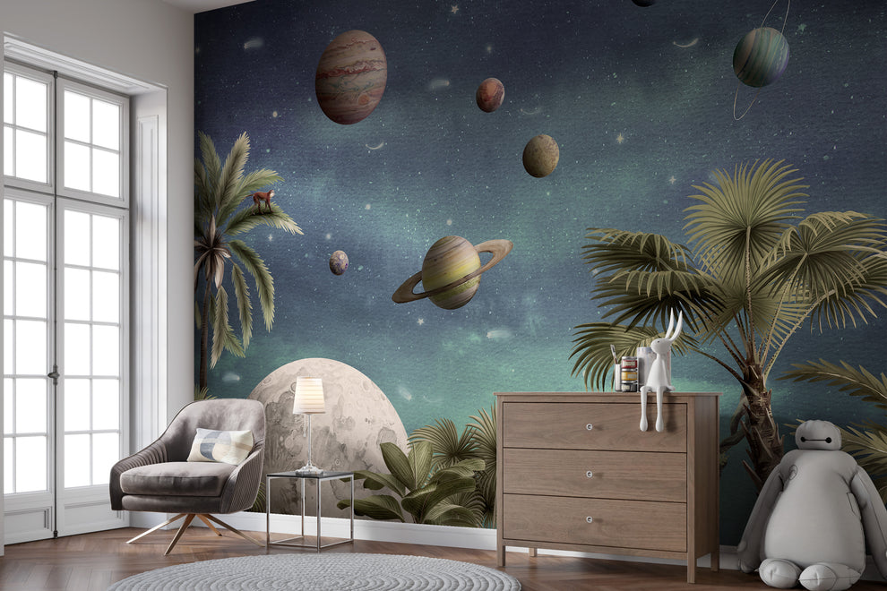 Pretty Planets Wallpaper for kids