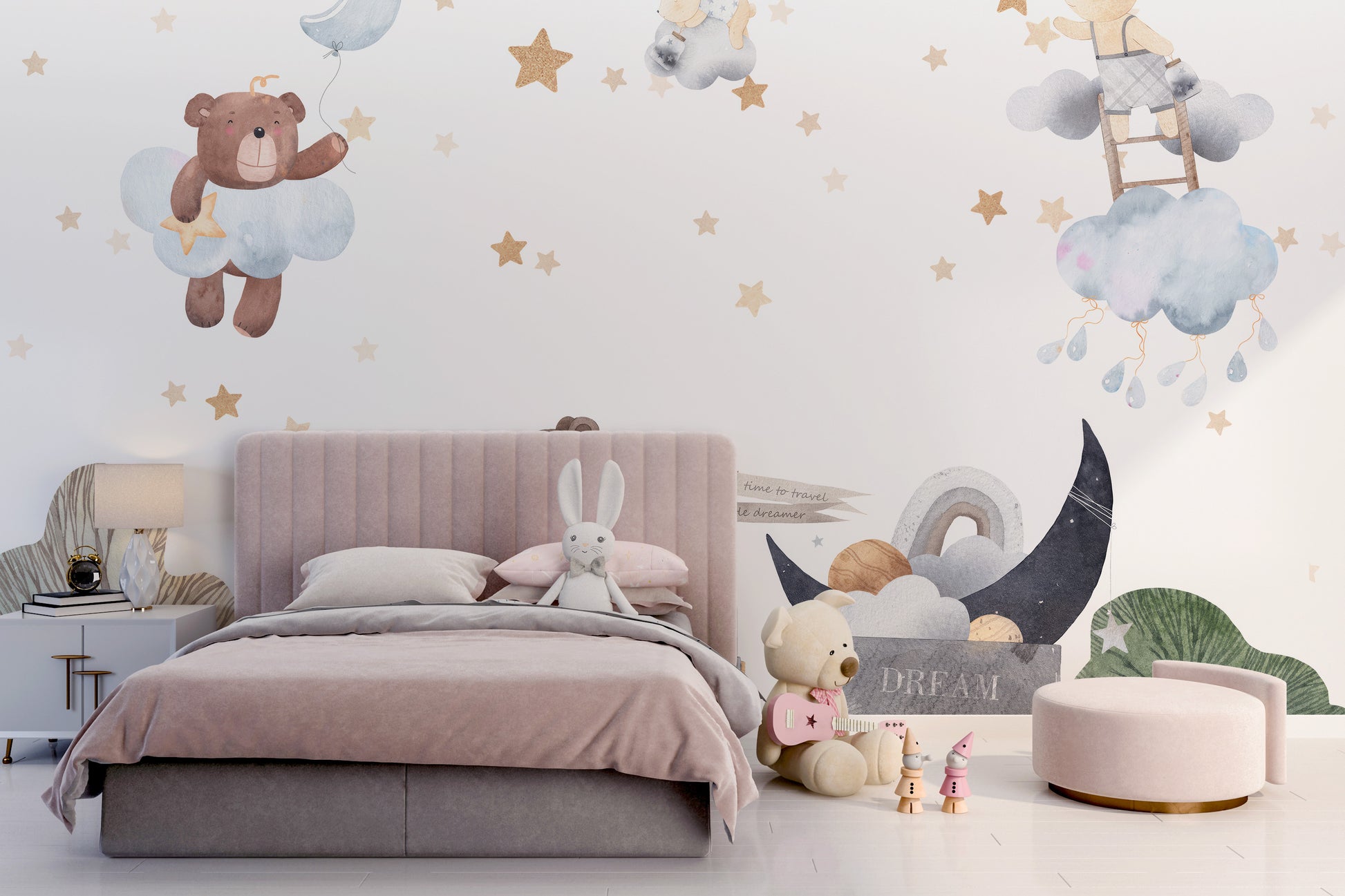 Nursery Animals in Dreamland Mural
