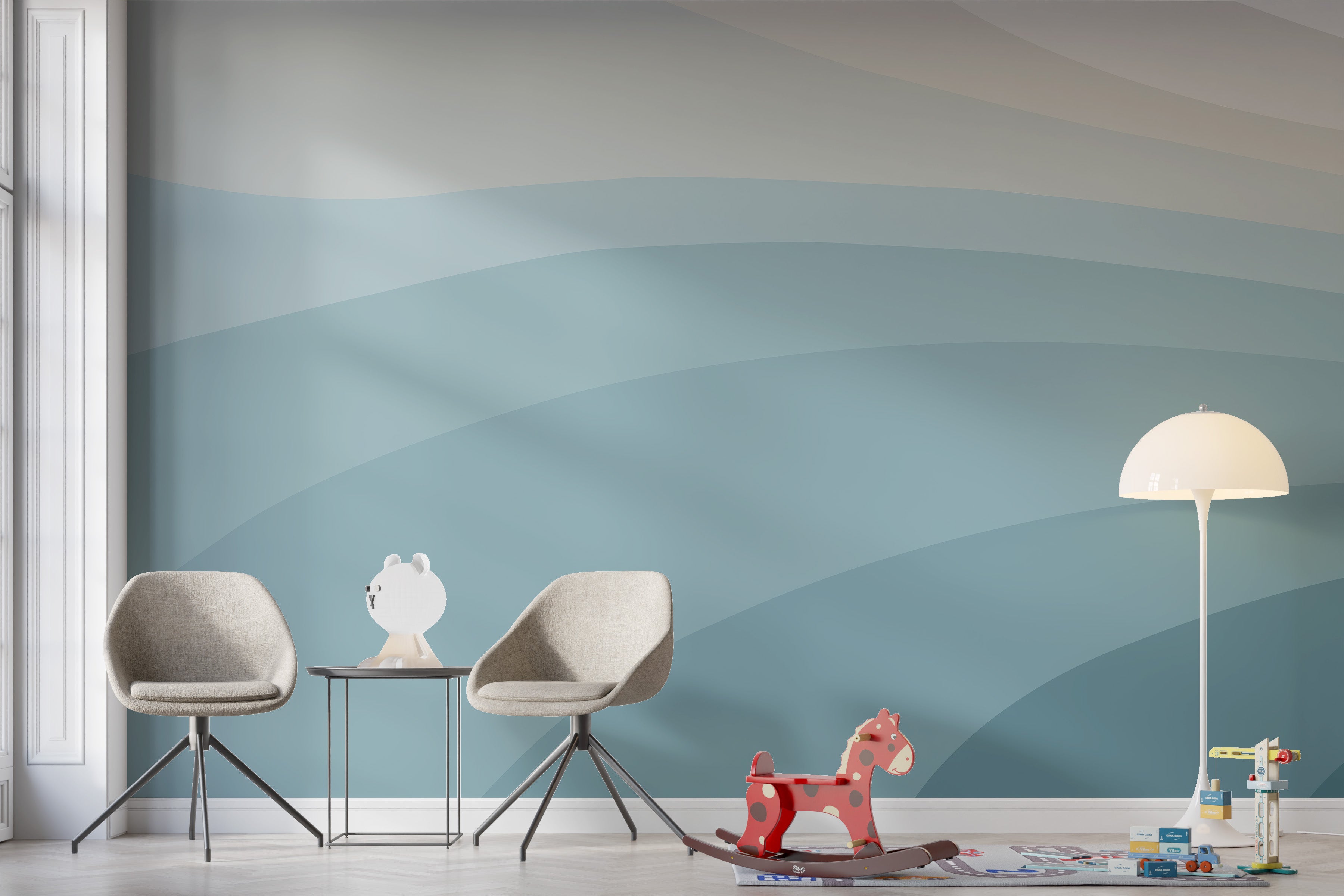 Tranquil Blue Gradient Wall Decor
