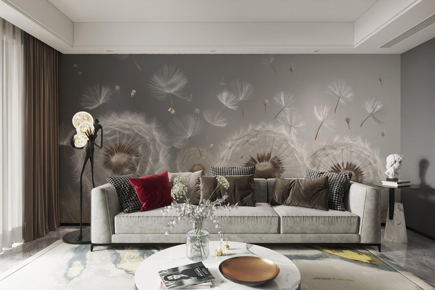 Dandelion Drifts Wallpaper Mural