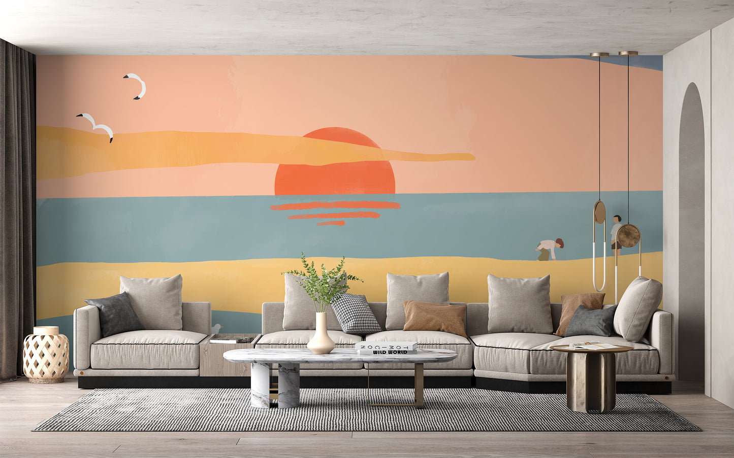 Sandy Sunrise Wallpaper Mural