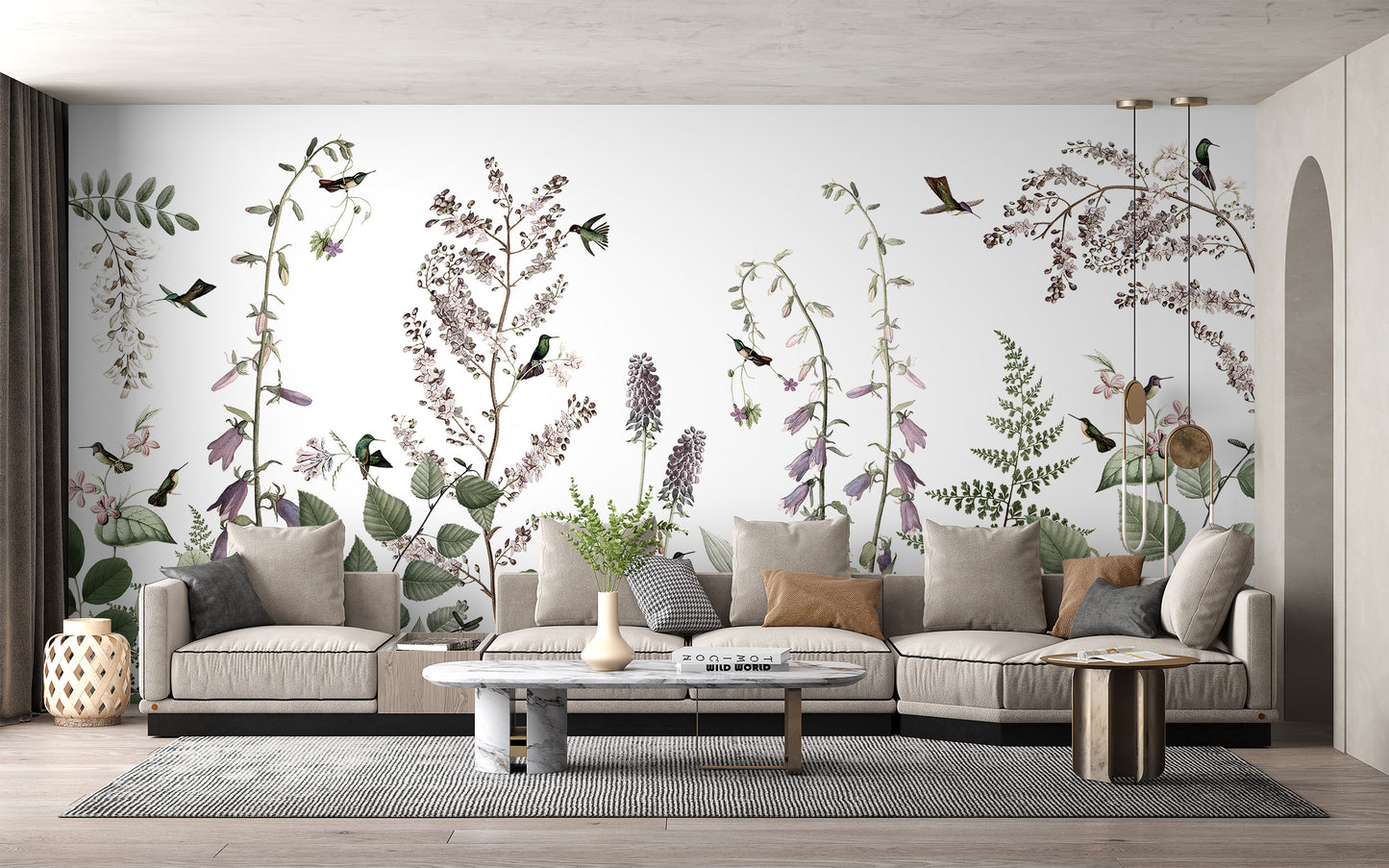 Hummingbird Hedge wallpaper Mural