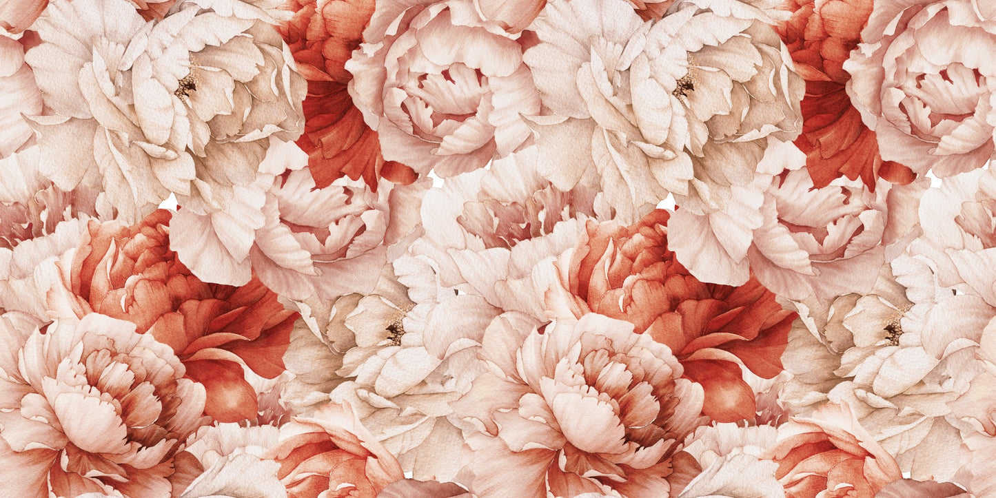 Shameless Peonies Florals Peel and Stick Wallpaper Murals