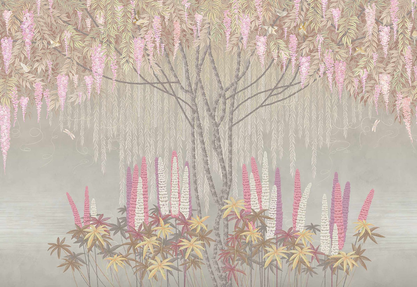 Historic Hues Wisteria Wall Mural