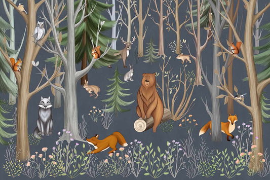 Forest Quartet Wallpaper Mural