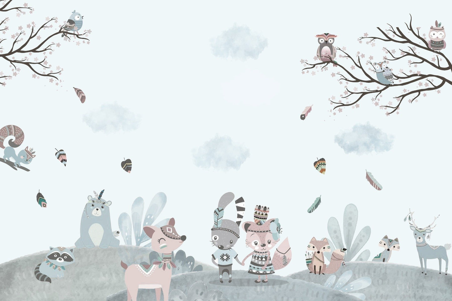 Charming Critters Storybook Wall Mural