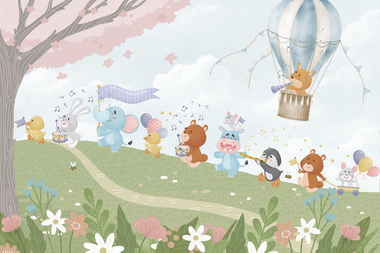 Musical Menagerie Wallpaper Mural