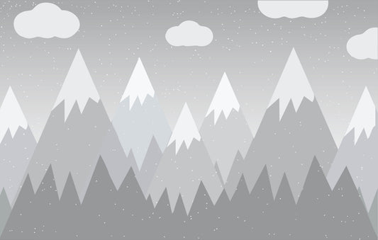 Grey Mountain Kids Wallpaper Mural