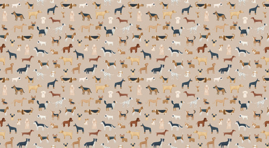 Brown Canine Mosaic Wallpaper