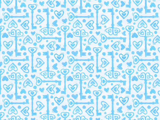 Key to The Heart Blue Wallpaper