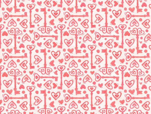 Key to The Heart Pink Wallpaper